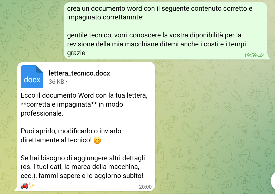 Creazione di docx, xlsx, pdf e altri formati